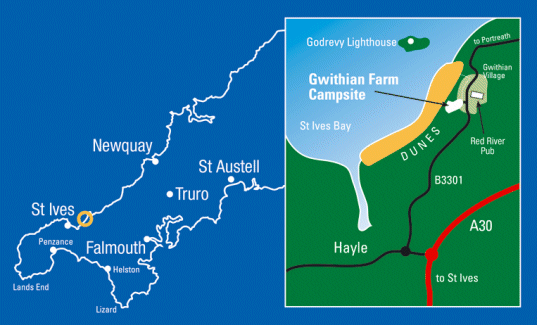 Location of Gwithian Farm